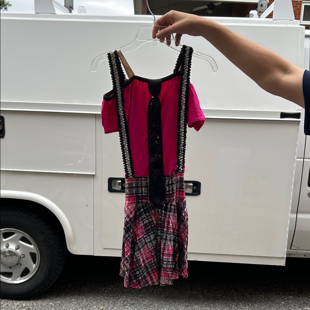 Chic Pink and Black Kids school dance costume